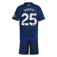 Camisa de time de futebol Manchester United Manuel Ugarte #25 Replicas 2º Equipamento Infantil 2024-25 Manga Curta (+ Calças curtas)